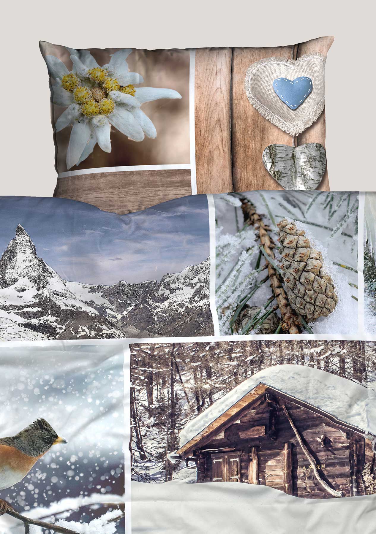 Satin-Bettwäsche "Frieda" mit Reißverschluss