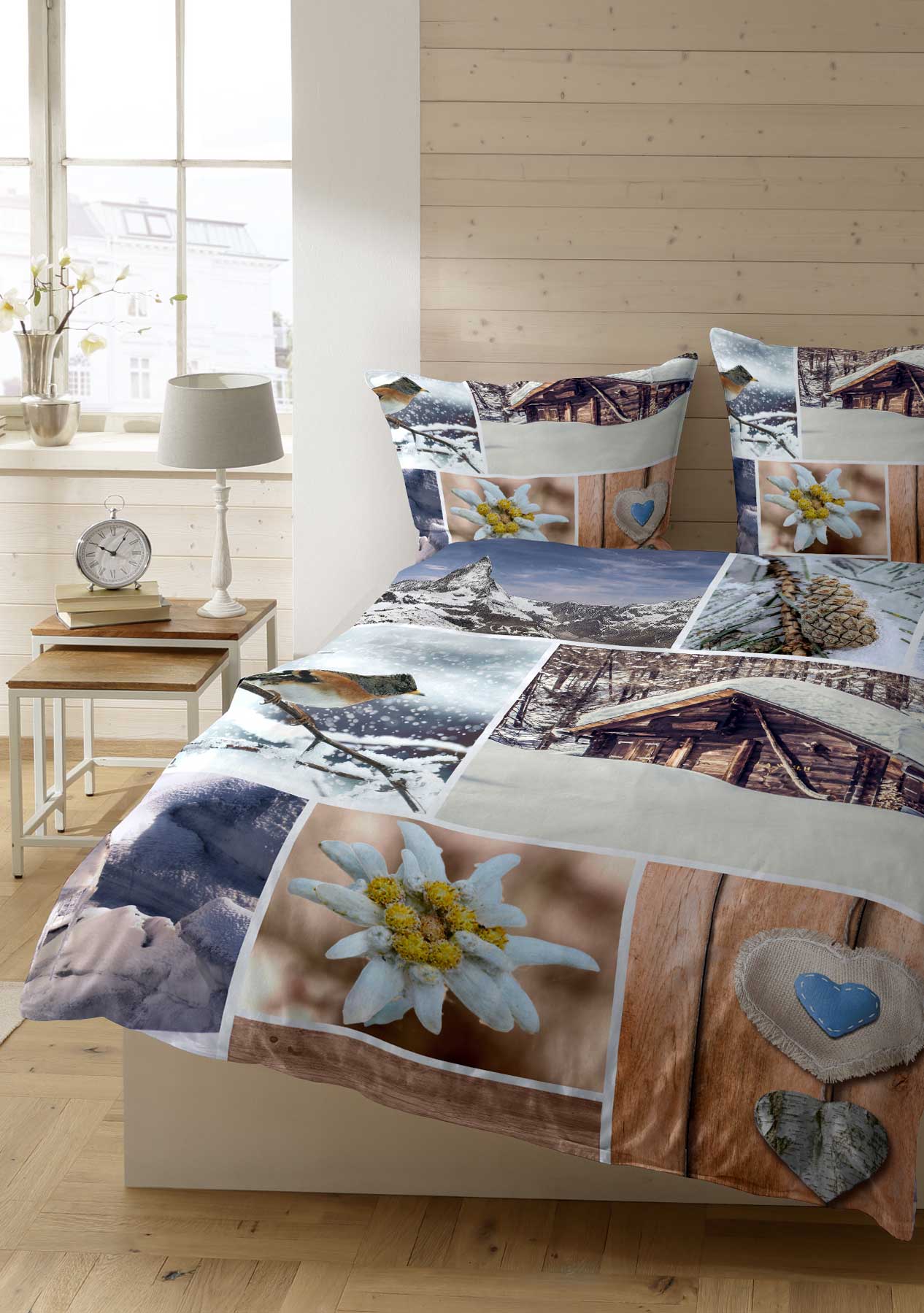 Satin-Bettwäsche "Frieda" mit Reißverschluss