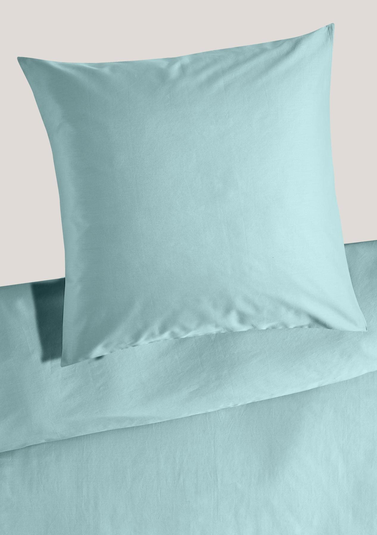 Edel-Satin uni Bettwäsche mit Reißverschluss