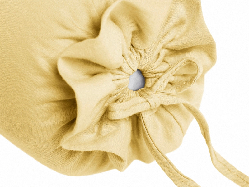 Luxurious thread and jersey pillowcase for neck rolls