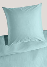 Precious plain satin bed linen with zipper