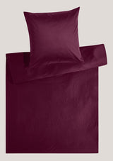 Precious plain satin bed linen with zipper
