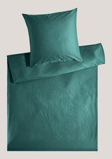 Precious plain satin bed linen with zipper
