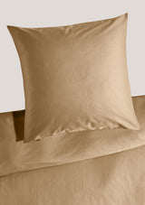 Precious plain satin bed linen with zipper