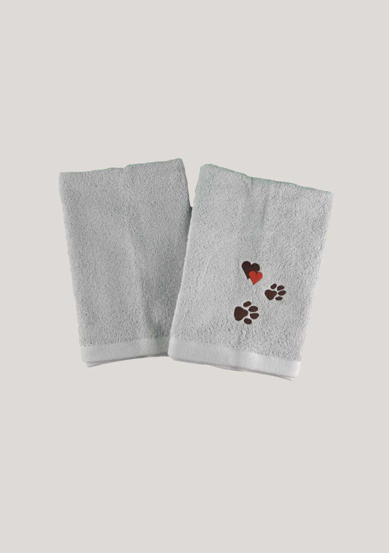 Guest towel set with paws