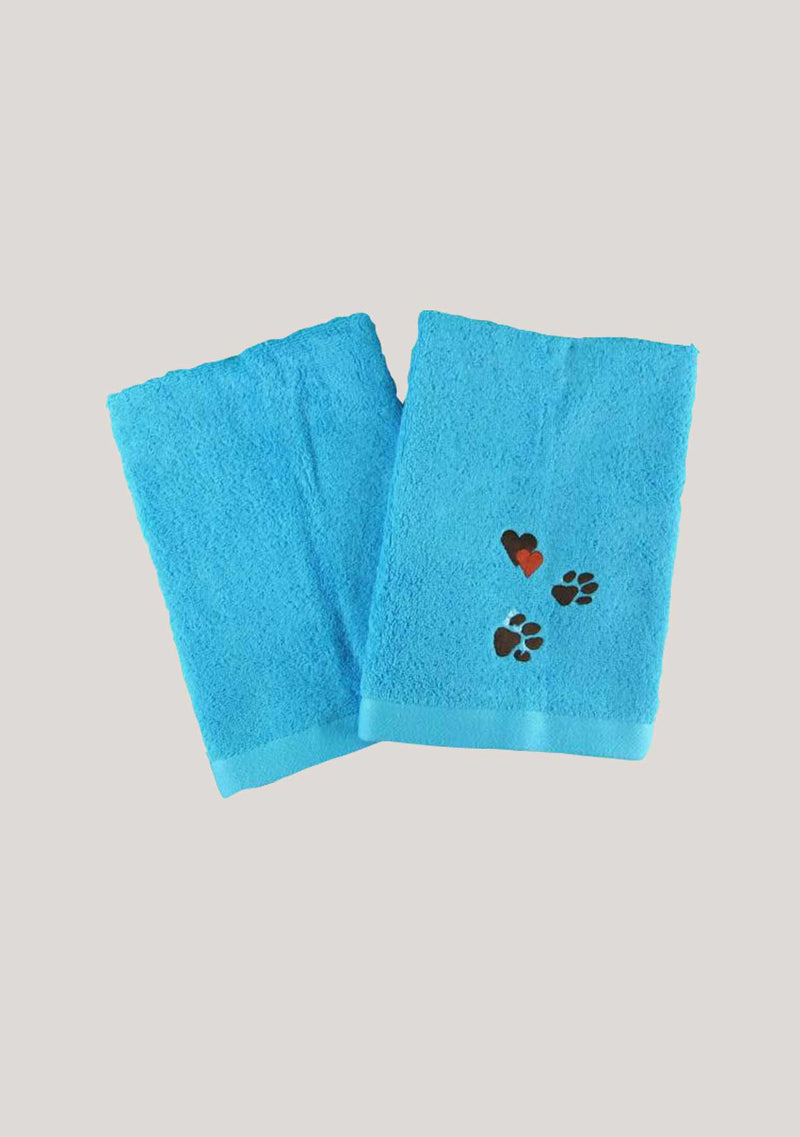 Guest towel set with paws