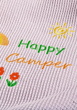 La Diva HAPPY CAMPER pique blanket embroidered